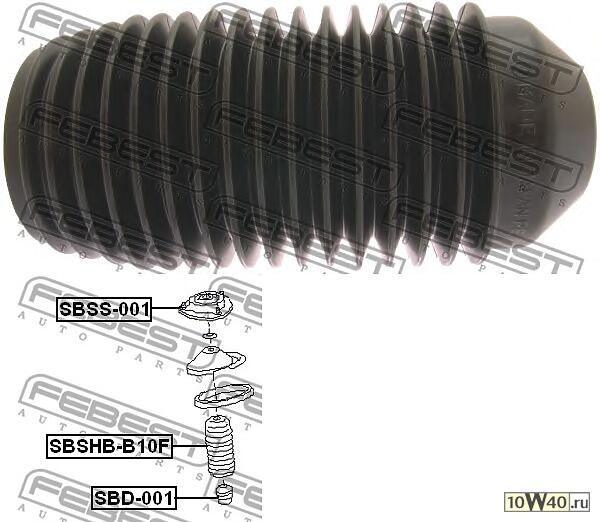 пыльник переднего амортизатора (subaru impreza g11 2000-2007) febest