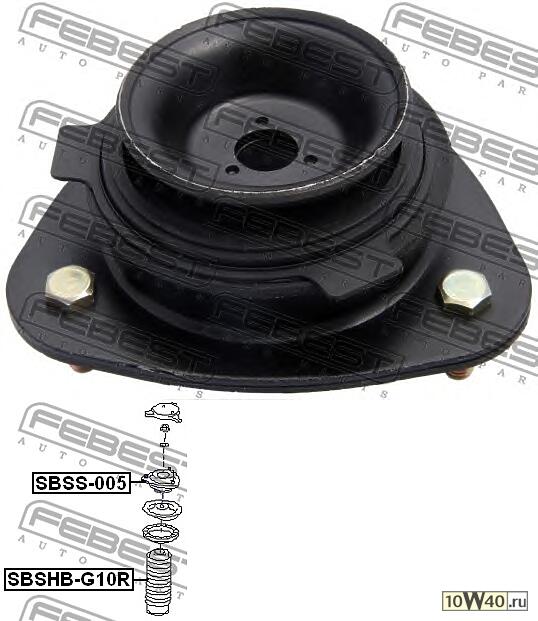 опора заднего амортизатора (subaru impreza g10 1992-2002) febest