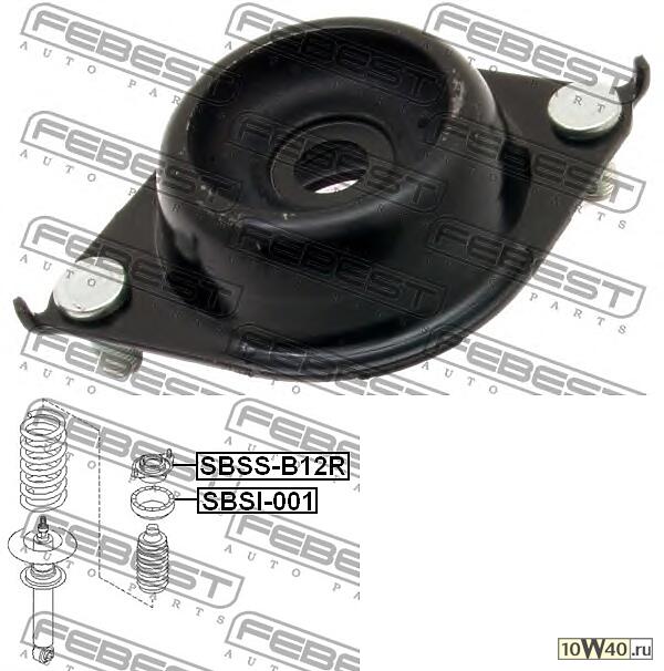 опора заднего амортизатора (subaru legacy b12 1998-2003) febest
