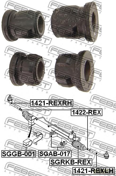 сайлентблок рулевой рейки (комплект)