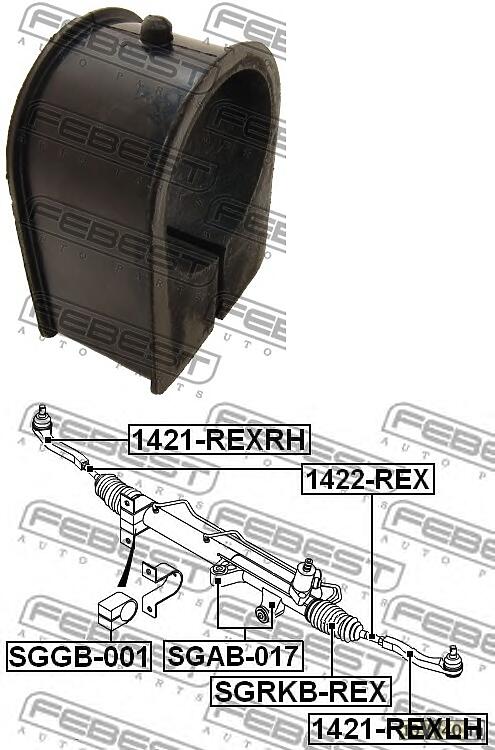 Втулка рейки рулевой SSANG YONG REXTON II 2006-