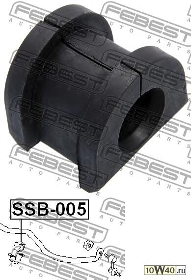 Втулка стабилизатора передняя SUBARU LEGASY B13 03-09, FORESTER 07-12 SSB-005