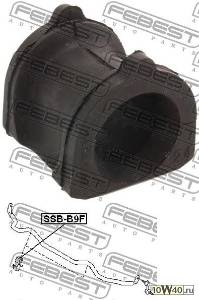 втулка переднего стабилизатора d24 (subaru tribeca w10 2004-) febest