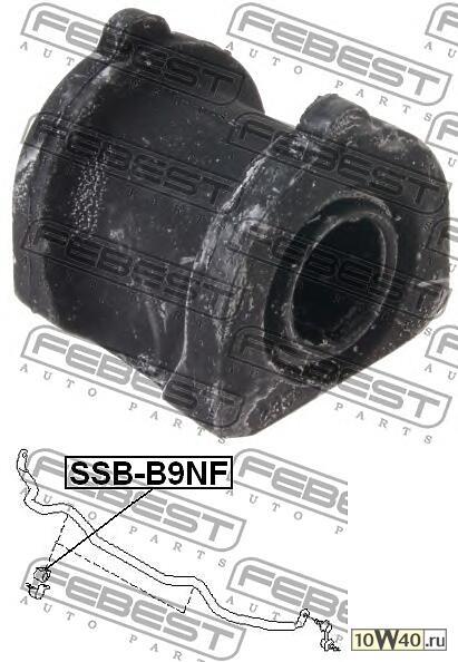 втулка переднего стабилизатора d23.5 (subaru tribeca w10 2004-) febest