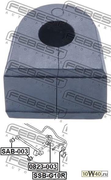 втулка заднего стабилизатора subaru impreza g10 1992.05-2000.07 [jp]