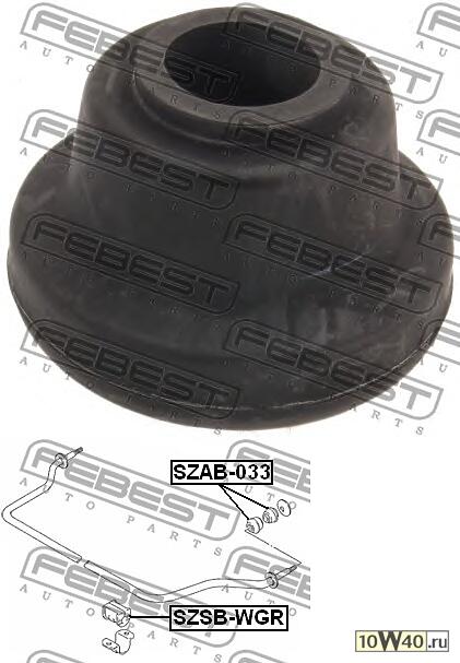 сайленблок передний нижнего рычага (suzuki wagon r+ rc410(e27) / rc413(e35) 2004-) febest