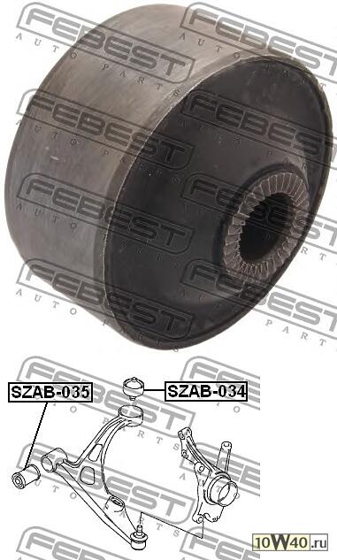 сайленблок задний переднего рычага (suzuki aerio / liana rh423 2006-) febest