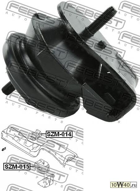 подушка двигателя передняя (suzuki grand vitara / escudo sq416 / sq420 / sq625 1998-2006) febest