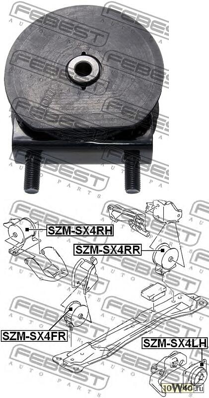 подушка двигателя передняя (suzuki sx4 rw415 / rw416 / rw419 / rw420 2006-) febest
