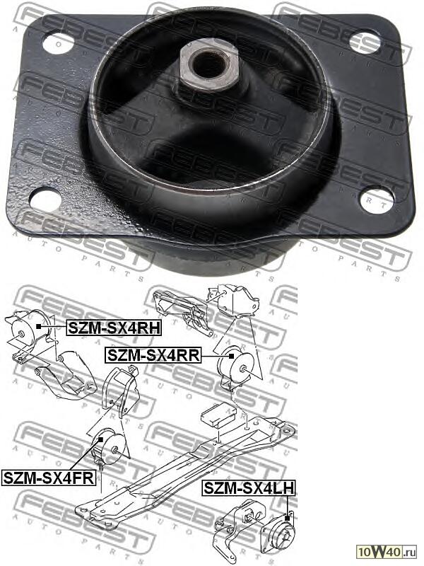 подушка двигателя левая (suzuki sx4 rw415 / rw416 / rw419 / rw420 2006-) febest