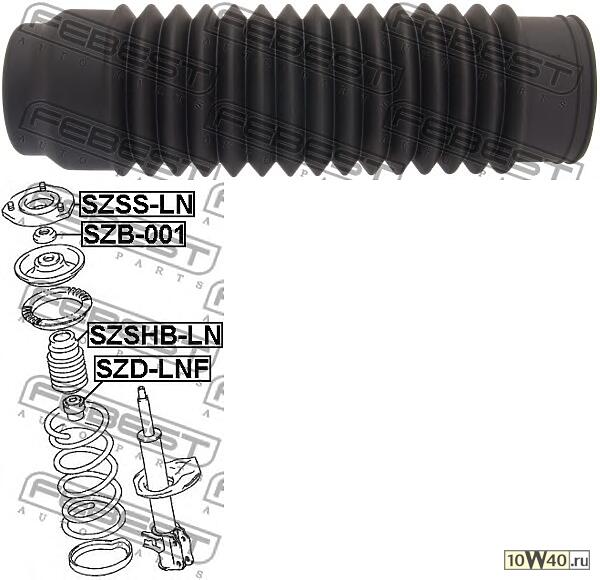 пыльник переднего амортизатора (suzuki baleno / esteem sy413 / sy415 / sy416 / sy418 / sy419 1995-2001) febest