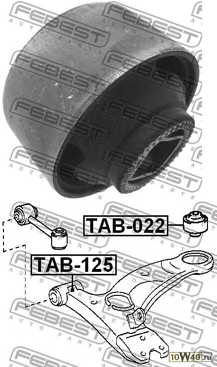 сайленблок задний переднего рычага (toyota avensis at22 / azt220 / cdt220 / ct220 / st220 / zzt22 1997-2003)