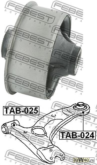 сайленблок задний переднего рычага (toyota corolla ce120 / nze12 / zze12 2000-2008) febest