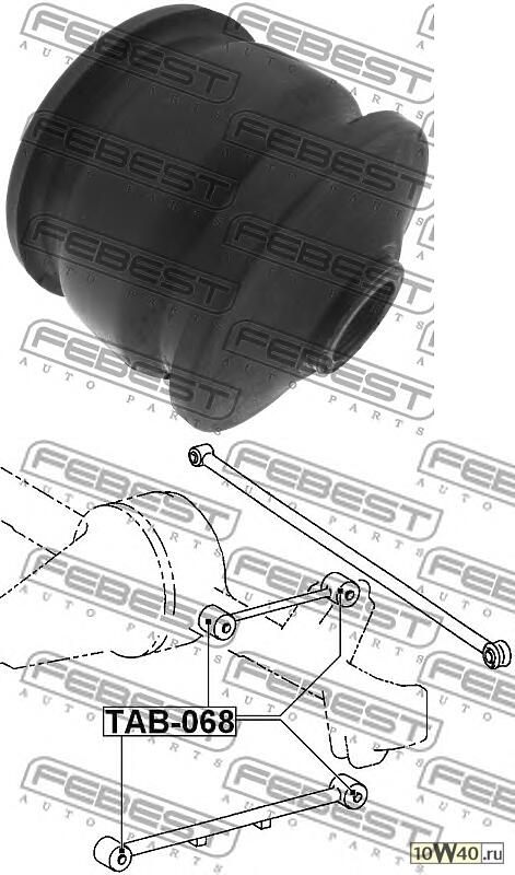 сайленблок заднего рычага (toyota raum exz15 4wd 1997-2003) febest