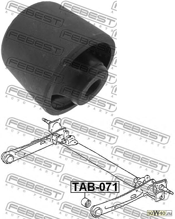 сайленблок заднего рычага (toyota corsa / tercel el5 / nl50 1994-1999) febest