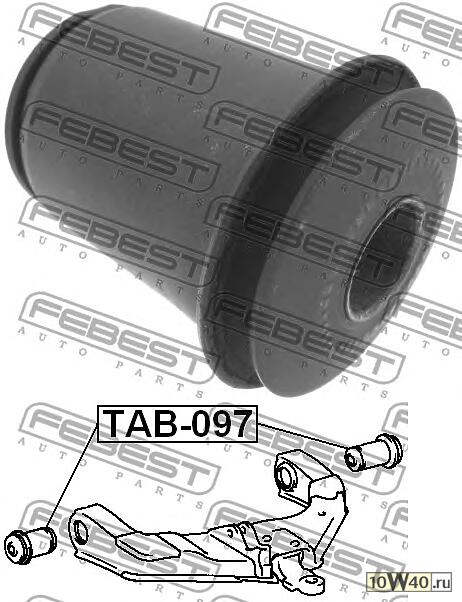 сайленблок переднего нижнего рычага (toyota hilux surf / 4runner rzn18 / vzn18 / kzn185 / kdn185 1995-2002