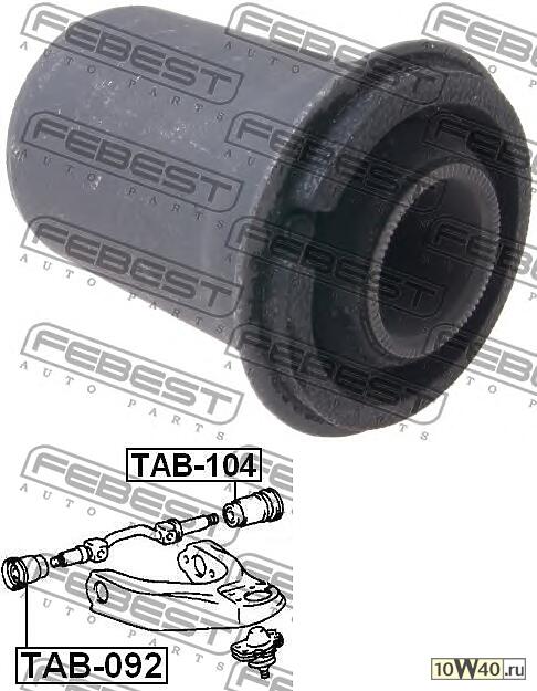 сайленблок верхнего переднего рычага (toyota lite / townace noah V cr4 / sr40 / kr4 1996-2007) febest