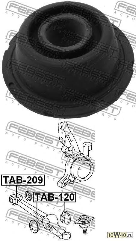 сайленблок половинка переднего рычага (toyota camry / vista sv3 / vzv3 / cv30 1990-1994) febest
