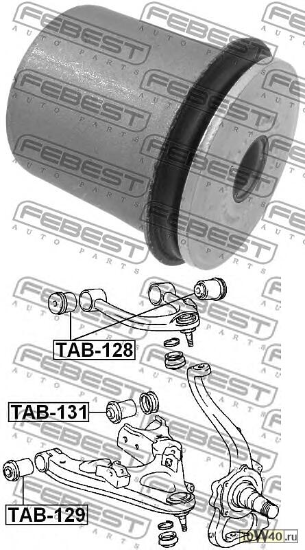 сайленблок верхнего переднего рычага (toyota land cruiser 100 hdj101 / uzj100 1998-2007) febest