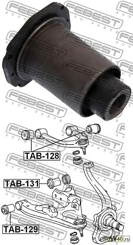сайленблок нижнего переднего рычага (toyota land cruiser 100 hdj101 / uzj100 1998-2007) febest
