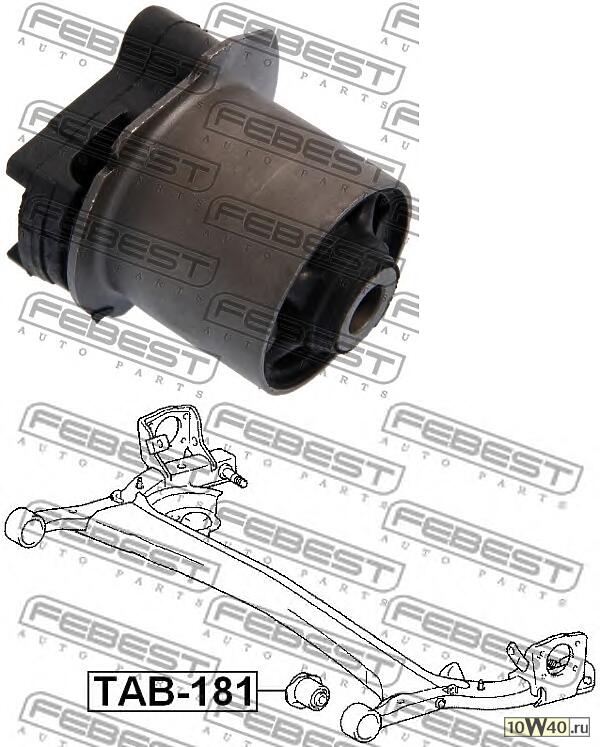 сайленблок задней балки (toyota yaris ncp1 / nlp10 / scp10 1999-2005) febest