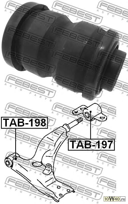 сайленблок передний переднего рычага (toyota sprinter carib ae95 4wd 1990-1995) febest