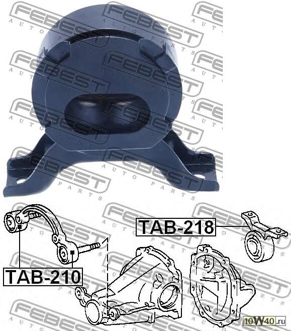 сайленблок заднего дифференциала (toyota rav4 aca2 2000-2005) febest