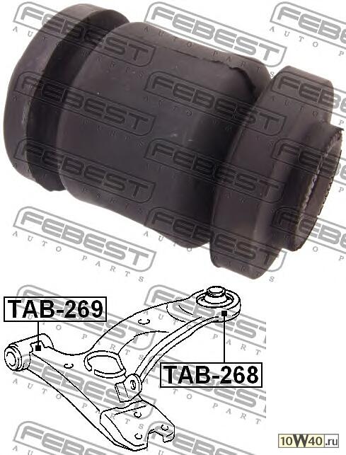 сайленблок передний переднего рычага (toyota celica zzt23 1999-2006) febest