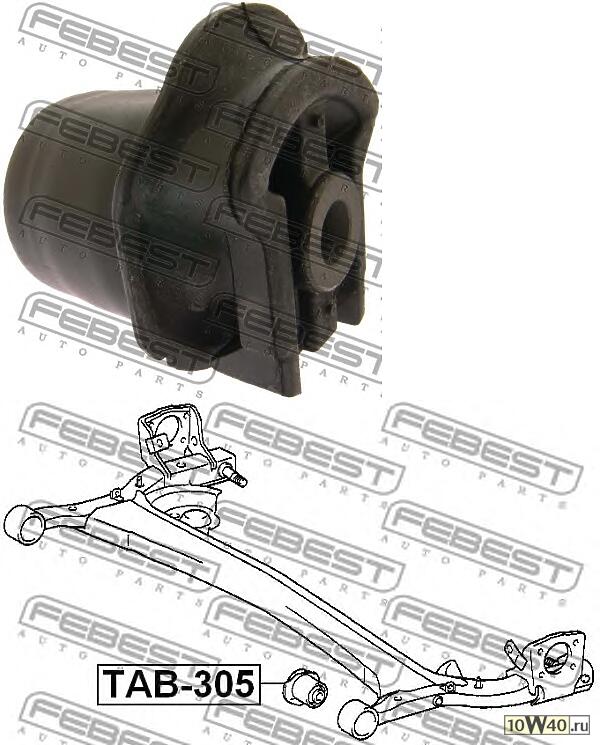 сайленблок задней балки (toyota yaris / echo verso ncp2 / nlp2 1999-2005) febest