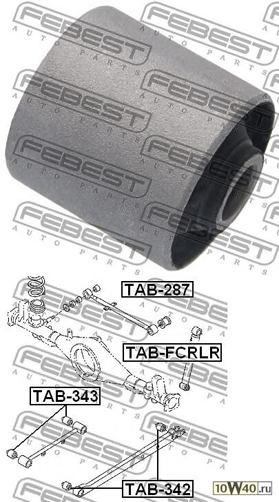 сайленблок заднего продольного рычага (daihatsu terios j200 / j211 2006-) febest