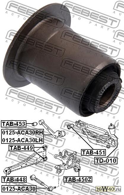 сайленблок заднего рычага (toyota rav4 aca3 / gsa3 2005-) febest