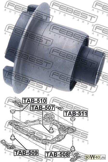 Сайлентблок подрамника TOYOTA CAMRY ACV3#/MCV3# 2001-2006