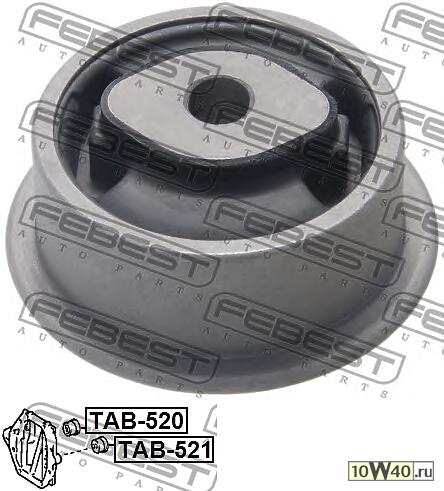 сайлентблок опоры дифференциала (гидравлический) toyota crown / majesta 2003.12-2008.12 [jp]