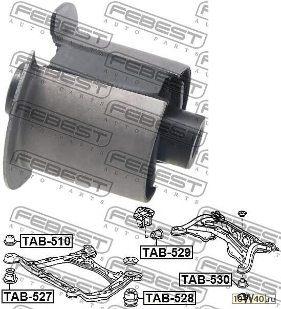сайлентблок подрамника toyota kluger l / V acu2 mcu2 2000.11-2007.05 [jp]