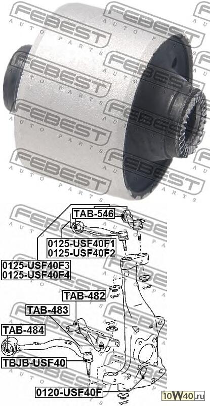 сайлентблок переднего верхнего рычага lexus ls460 / 460l usf4 2006.08-2012.09 [eu]