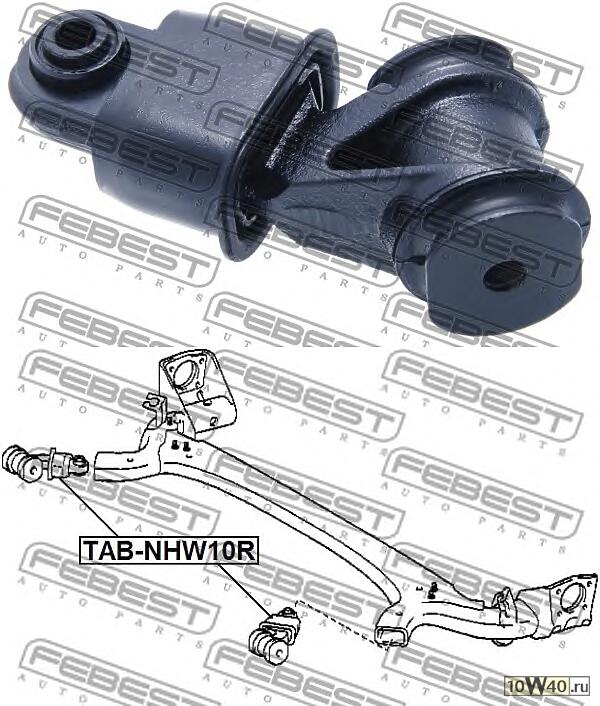 Сайлентблок задн балки TOYOTA PRIUS NHW10 1997-2003 TAB-NHW10R