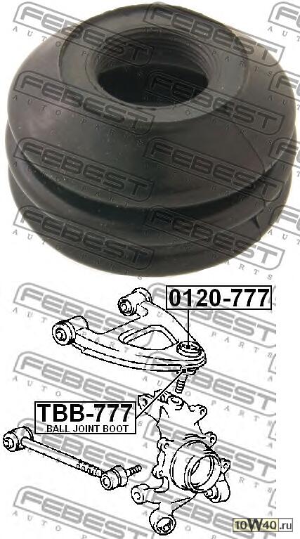 пыльник опоры шаровой заднего верхнего рычага (toyota mark 2 / chaser / cresta gx100 1996-2001) febest
