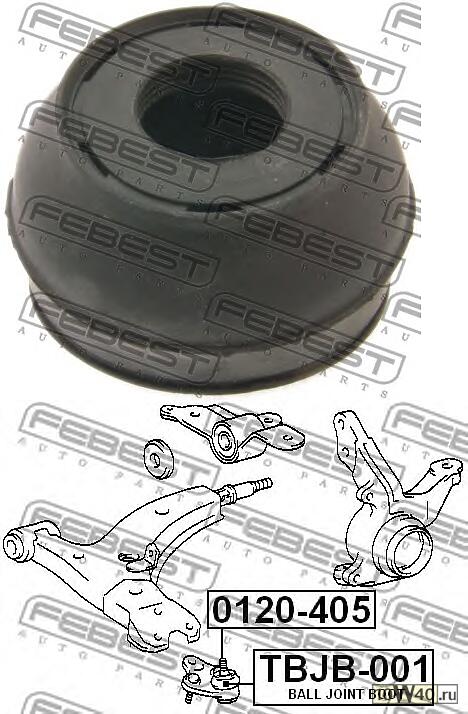 пыльник опоры шаровой нижнего рычага (31x16x30) (toyota carina e at19 / st191 / ct190 1992-1997) febest