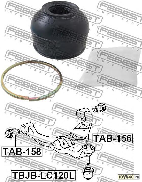 Код оригинала: 4334569025, <BR>Пыльник опоры шаровой нижнего рычага (toyota land cruiser prado 120 2002-2009)