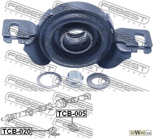 подшипник подвесной карданного вала (toyota kluger l / V acu25 / mcu25 4wd 2000-2007) febest