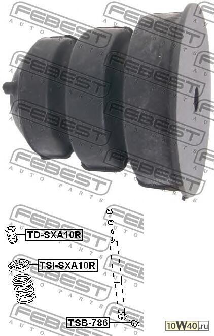 отбойник заднего амортизатора (toyota rav4 sxa1 1993-2000) febest