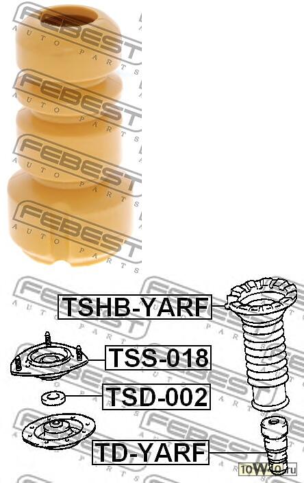 отбойник переднего амортизатора (toyota yaris ncp1 / nlp10 / scp10 1999-2005) febest