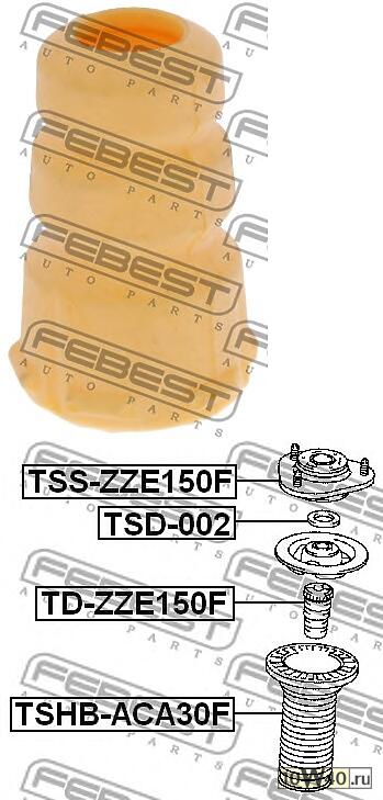 отбойник переднего амортизатора (toyota corolla ade150 / nde150 / nre150 / zre15 / zze150 2006-) febest