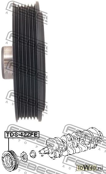 шкив коленвала 1zzfe / 3zzfe / 4zzfe (toyota corolla ce120 / nze12 / zze12 2000-2008) febest