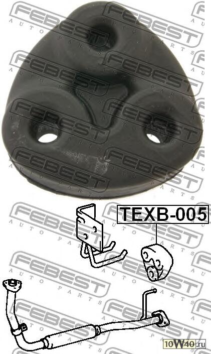 Кронштейн крепления глушителя (toyota land cruiser 100 hdj101/uzj100 1998-2007)