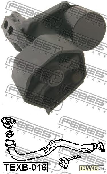 кронштейн крепления глушителя (toyota corolla ae10 / ce10 / ee10 1991-2002) febest