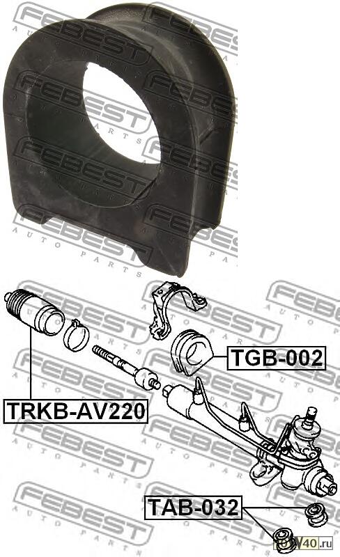 проставка рулевой рейки (toyota avensis at22 / azt220 / cdt220 / ct220 / st220 / zzt22 1997-2003) febest