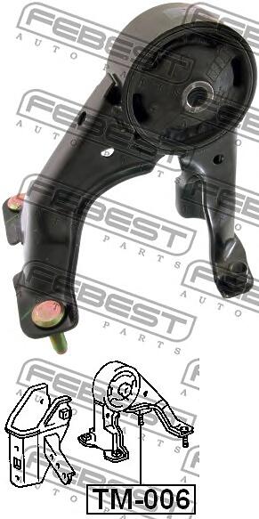 подушка двигателя задняя (toyota carina e at19 / st191 / ct190 1992-1997) febest