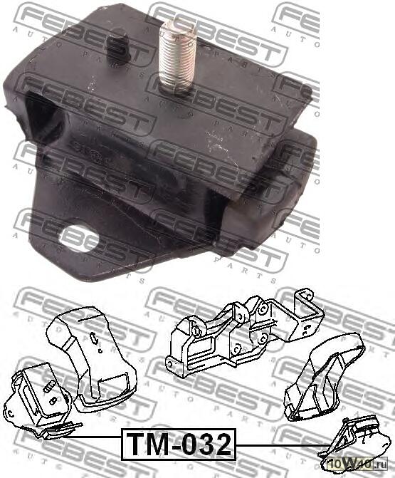 подушка двигателя передняя (toyota land cruiser prado 120 grj12 / kdj12 / rzj12 / trj12 / vzj12 2002-20