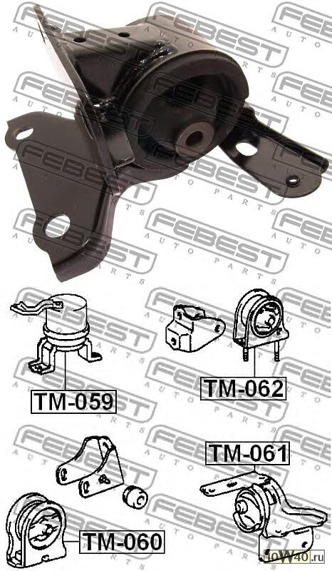 подушка двигателя левая (toyota rav4 sxa1 1993-2000) febest